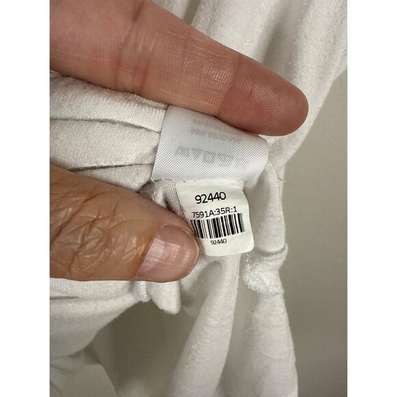 Adrienne Vittadini Womens White Sleeveless Tank Top Size Large Lightweight Cotto - Picture 10 of 10